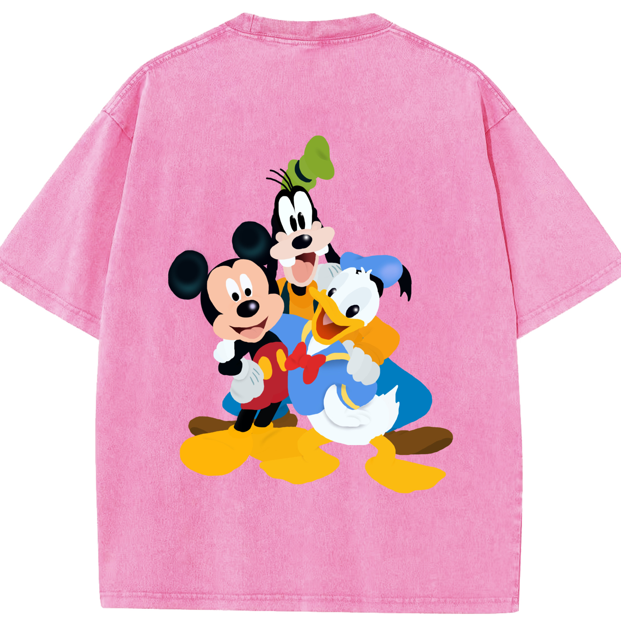 （画像用） ミッキーマウス Mickey Mouse 綿100% ヴィンテージ風 半袖Tシャツ（背面プリント）